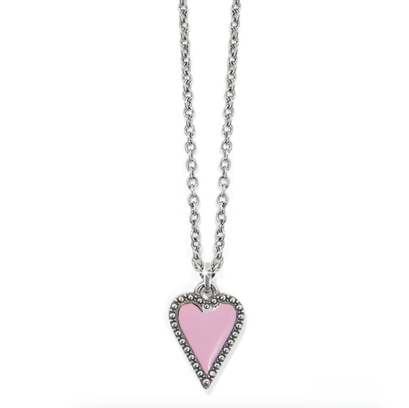 Brighton Jewelry - New Brighton Dazzling Love Petite Heart Necklace in Blush, NWT